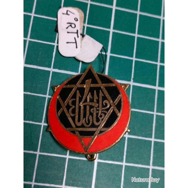 INSIGNE 4EME RTT 4EME REGIMENT DE TIRAILLEURS TUNISIENS DRAGO PARIS