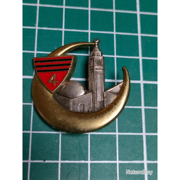 INSIGNE 4EME RCA 4EME REGIMENT DE CHASSEUR D'AFRIQUE DRAGO PARIS