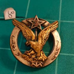 INSIGNE 3EME REGIMENT DE TIRAILLEURS MAROCAINS, 3EME RTM DRAGO OLIVIER METRA, EPINGLE RESSOUDEE