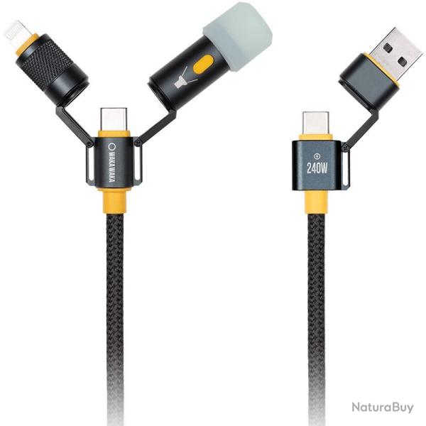 C�ble USB Waka Waka Connect PRO 240W charge rapide (1,8 m�tre)