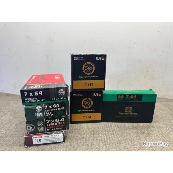 LOT DE BALLES EN CALIBRE 7x64 - 1 sans prix de rserve