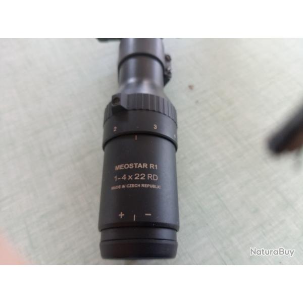 Lunette Meostar R1 1-4x22rd Montage Weaver 30mm