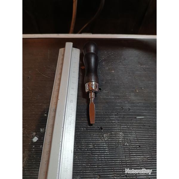 Ancien petit tournevis armurier  sudois de coffret pistolet   revolver ancien ou collection 6