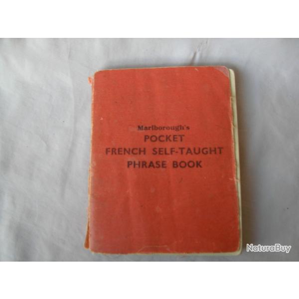 WW2 ANGLETERRE MANUEL CONVERSATION ANGLAIS POUR TRADUCTION DU FRANCAIS " POCKET SELF-TAUGHT PHRASE