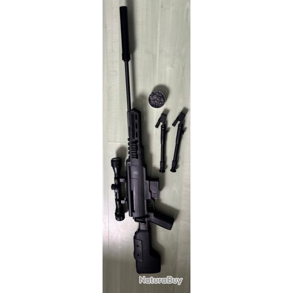 1 x CARABINE A AIR COMPRIME BLACK OPS SNIPER TACTICAL 4.5 MM + bo�tes de 500 plomds