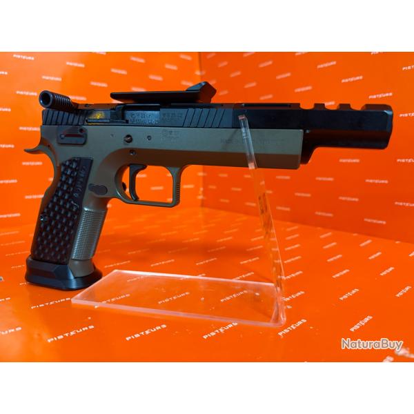 PISTOLET KMR S-02 OPEN 6,7" OR GREY KAKI 22LR
