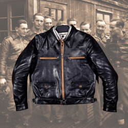 Veste Luftwaffe Hartmann Allemande WW2 - CUIR CHEVAL 5XL