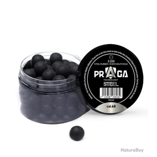 100 BILLES EN CAOUTCHOUC ACIER CAL 68