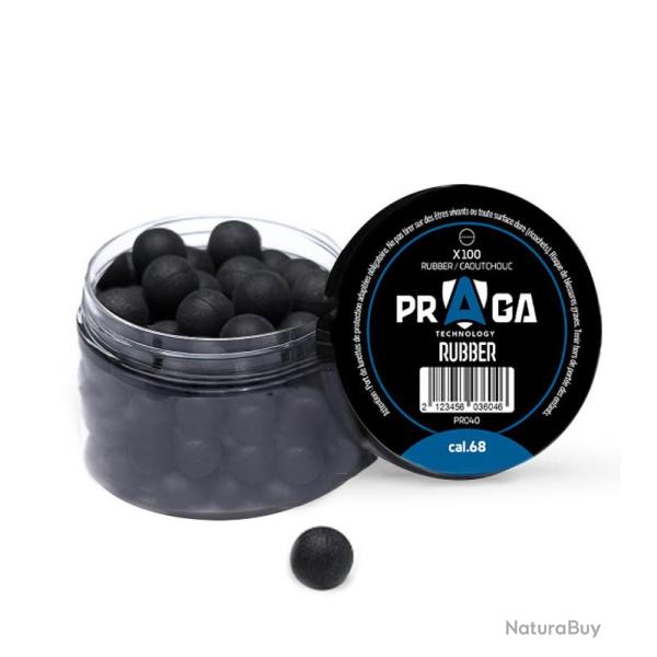 100 BILLES EN CAOUTCHOUC CAL 68