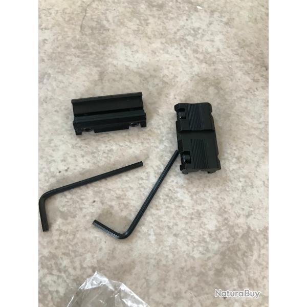 Adaptateur 11mm vers 22mm pour montage optique