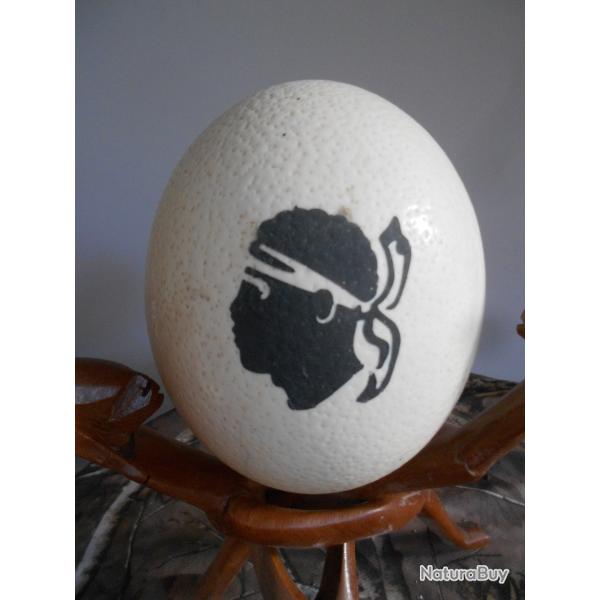 oeuf d'autruche au motif tte de Maure
