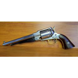 REVOLVER POUDRE NOIRE REMINGTON 1858 FINITION INOX CANON OCTOGONAL