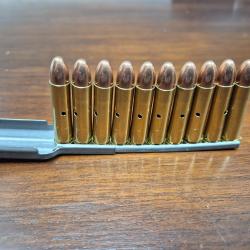 10 munitions 30M1 neutralisé 30-30 USM1 avec leur lame de chargement