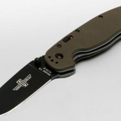Couteau Ontario RAT Model 1A A/O Lame Acier AUS-8 Manche G-10 Vert Olive Liner Lock ON8871OD