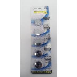 PACK 5 PILES CR2032 3V