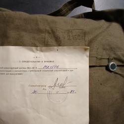 Combinaison aviation sovi&eacute;tique vkk-6m 1984 scell&eacute; avec plomb d'origine et carnet d'origine