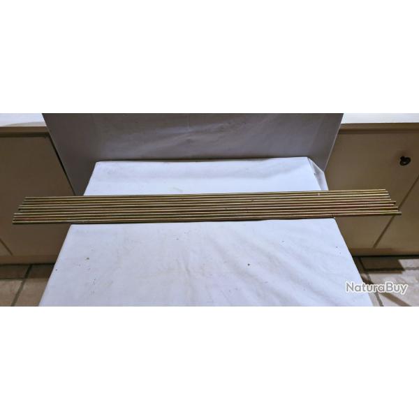 10 tiges filet�es creuses en m�tal dor�, pas �lectrique M10, longueur d'1 tige: 1m