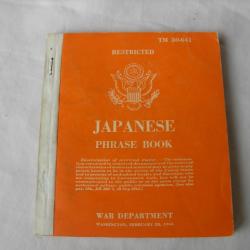 WW2 US MANUEL DE CONVERSATION MILITAIRE AM&Eacute;RICAIN POUR LE JAPONAIS TM 30-641 (39-45)