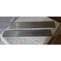 20 tubes creux en m&eacute;tal longueur d'1 tube 85,5cm diam&egrave;tre int&eacute;rieur 8mm diam&egrave;tre ext&eacute;rieur 9mm