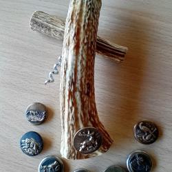 Couteau de poche Opinel 12 bois de cerf personnalisable