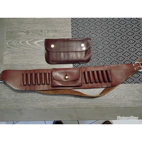 1 Cartouchiere ceinture balle carabine + 1 tui 10 balles
