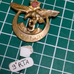 INSIGNE 9ème REGIMENT DE TIRAILLEURS ALGERIENS, 9EME RTA DRAGO BERANGER (1)