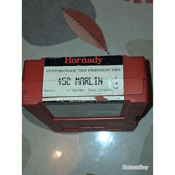 Hornady jeu d outils NEUF en STOCK 450 MARLIN vendu par poudrenoirepro