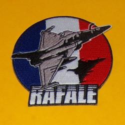 TISSU PATCH : RAFALE , ARMEE DE L'AIR FRANCAISE, DIAMETRE 8&nbsp;CM , BON ETAT VOIR PHOTO . POUR TOUT REN