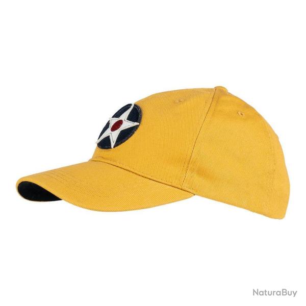 Casquette baseball USAAC jaune - bross�e