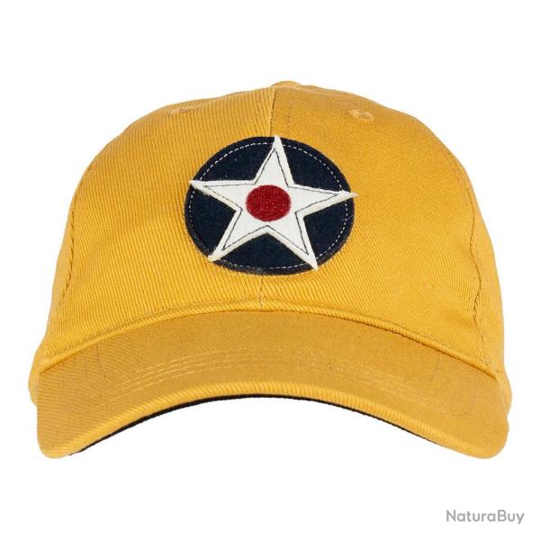 Casquette baseball USAAC jaune - bross�e