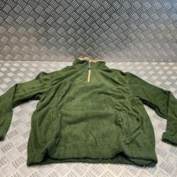 sweat pull polaire de luxe kaki chaud taille s