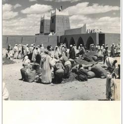 Très belle photo véritable.18x24. Un bordj.Sud-marocain? Mauritanie ?.Récolte des dattes octobre 57+