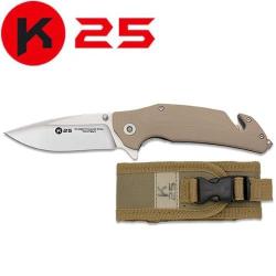 Couteau pliant tactique de poche K25 18850 Cnc/g10 Coyote - 1 sans prix de réserve