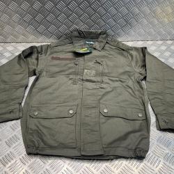 veste treillis militaire 4 poches polyester coton kaki taille s