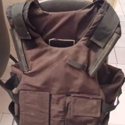 ENCHERE GILET PARE BALLES MARRON 3A IRLANDAIS LEGER TAILLE L