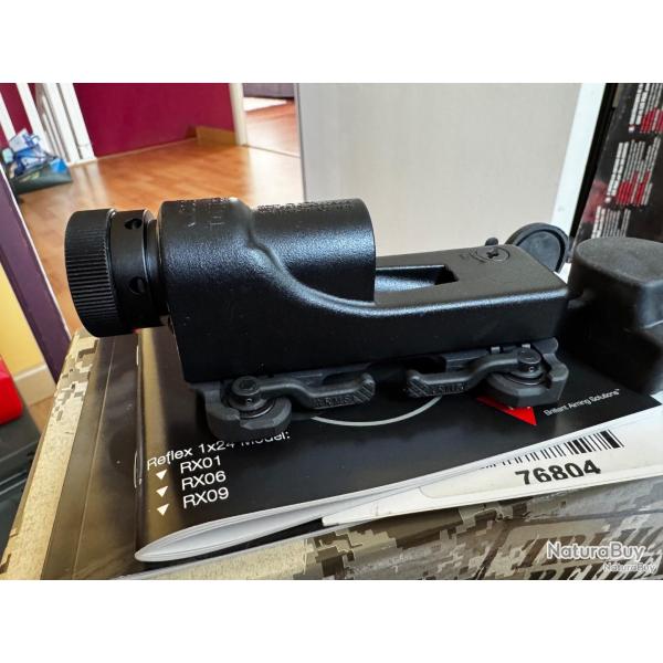 POINT ROUGE  TRIJICON REFLEX RX01B-NT + MONTAGE ARMS QD #15