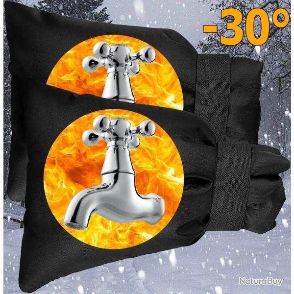 Protection Isolation Hiver Anti Gel pour Robinet, Modele: 2pcs