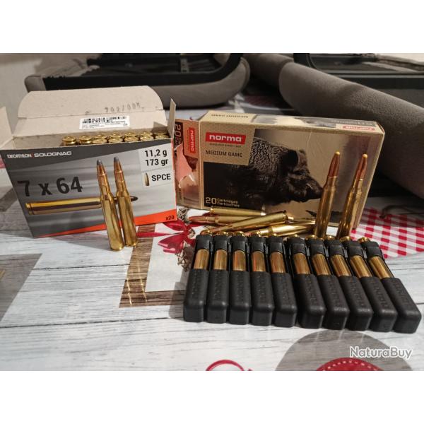 Vend balle 7*64 marque mixte