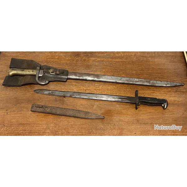 Lot ba�onnettes US chassepot allemande