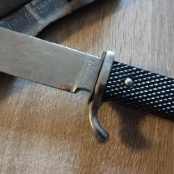 Couteau droit dague chasse Rehwappen Solingen Rostrfei