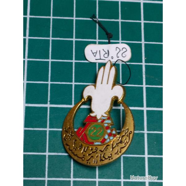 INSIGNE 22me REGIMENT DE TIRAILLEURS ALGERIENS, 22EME RTA DRAGO PARIS (4)