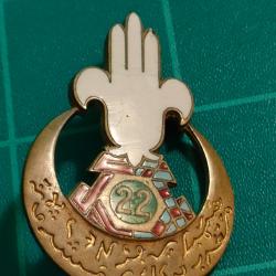 INSIGNE 22ème REGIMENT DE TIRAILLEURS ALGERIENS, 22EME RTA DRAGO PARIS (5)