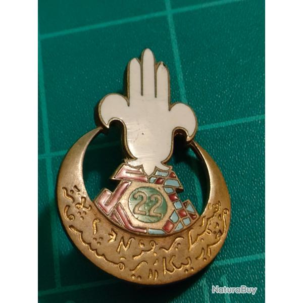 INSIGNE 22me REGIMENT DE TIRAILLEURS ALGERIENS, 22EME RTA DRAGO PARIS (5)