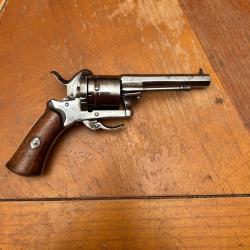 Revolver 7 mm à broche français LAINE époque Napoléon III