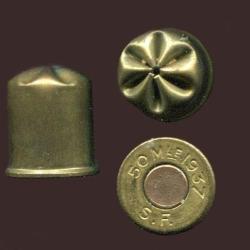 Cartouche pour fusil harponneur Huricanne M&eacute;t&eacute;or - RARE - 14.3 mm x 18 R ferm&eacute; en rosette 6 plis