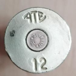 Ancienne Cartouche  Laiton     A T E Calibre 12