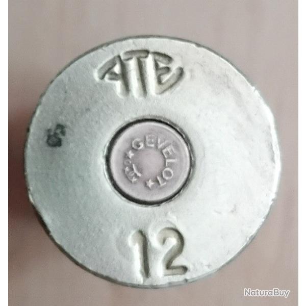 Ancienne Cartouche  Laiton     A T E Calibre 12