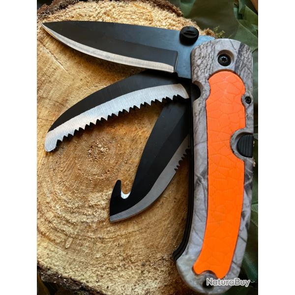 Couteaux 3 Lames - Camo/Orange