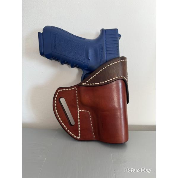 Holster en cuir Glock17 droitier N24