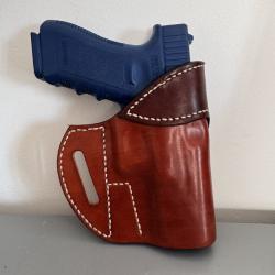 Holster en cuir Glock17 droitier N°25